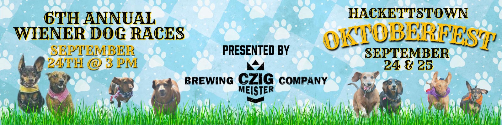 Czig Meister 2022 Okoberfest weiner dog race banner
