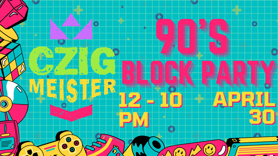 90's Block Party Event Banner