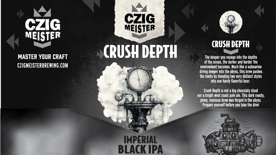 Crush Depth Black IPA from Czig Meister Brewing Company