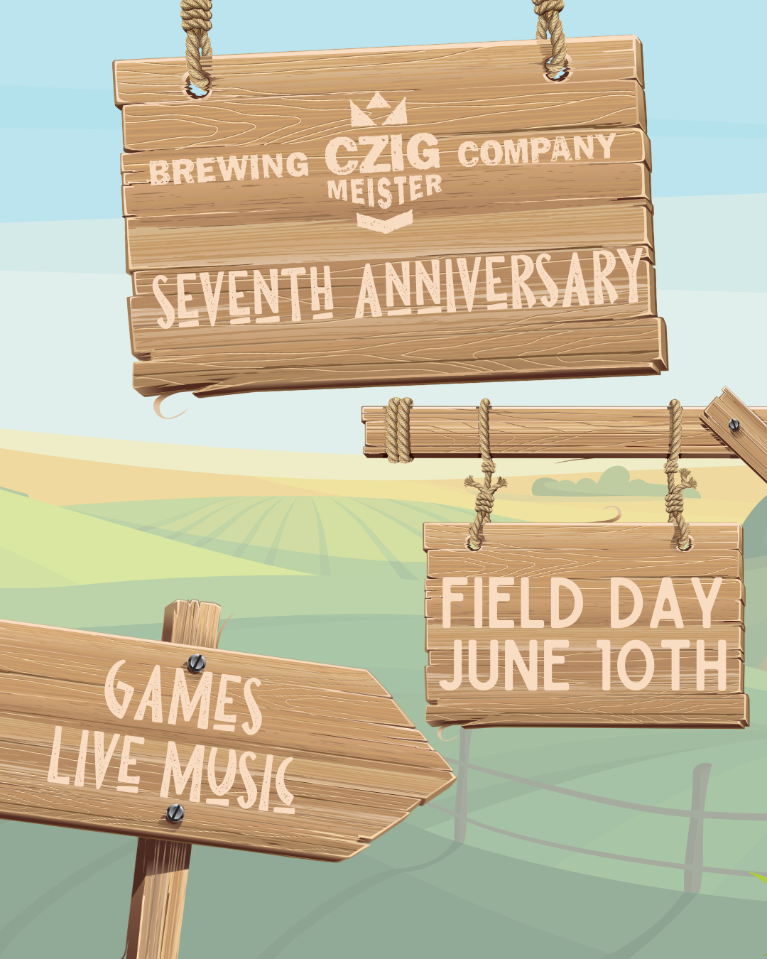 7th Anniversary and Field Day at Czig Meister Brewing Company on June 10th