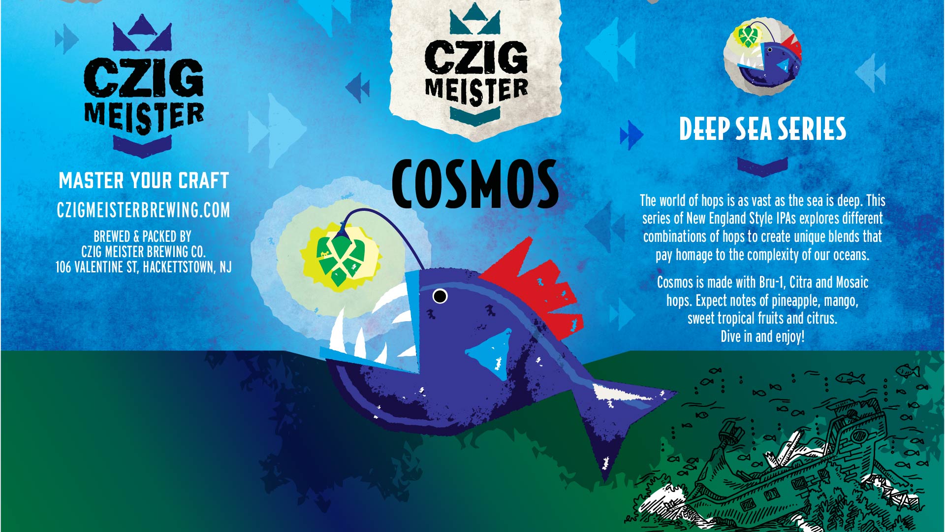 Deep Sea Series Cosmos New England Style IPA from Czig Meister Brewing Company