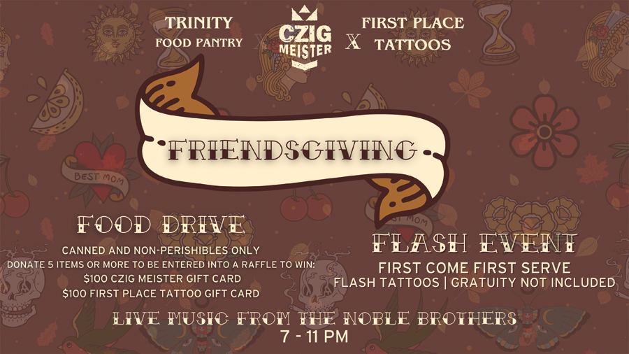 Friendsgiving and Hometown Hang at Czig Meister Brewing on November 25th