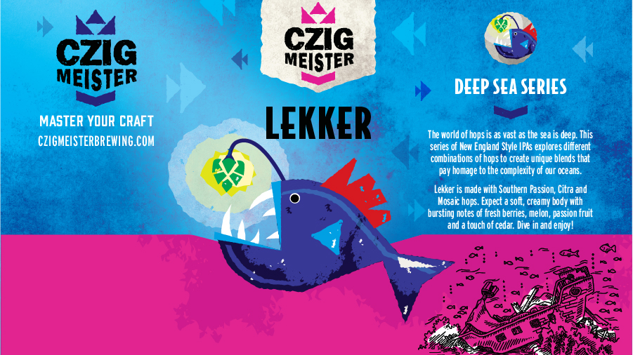 Deep Sea Series Lekker New England Style IPA from Czig Meister Brewing Company