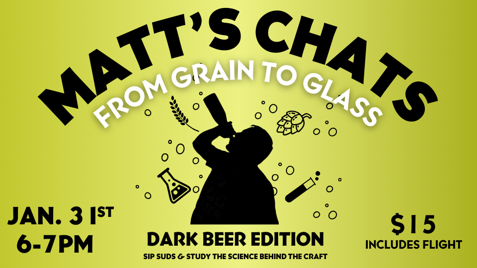 Matt's Chat's: From Grain to Glass, class on dark beer at Czig Meister Brewing Company