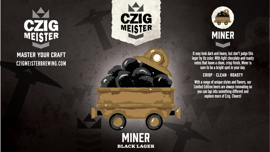 Miner Black Lager from Czig Meister Brewing Company