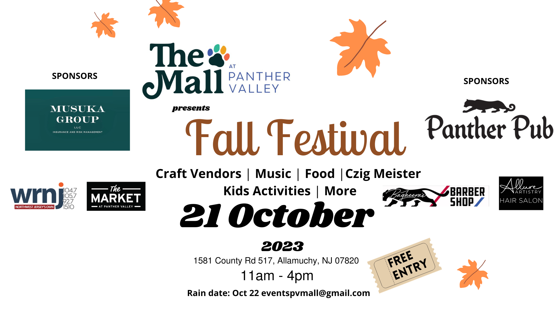 Panther Valley Mall Fall Festival featuring Czig Meister Brewing Company