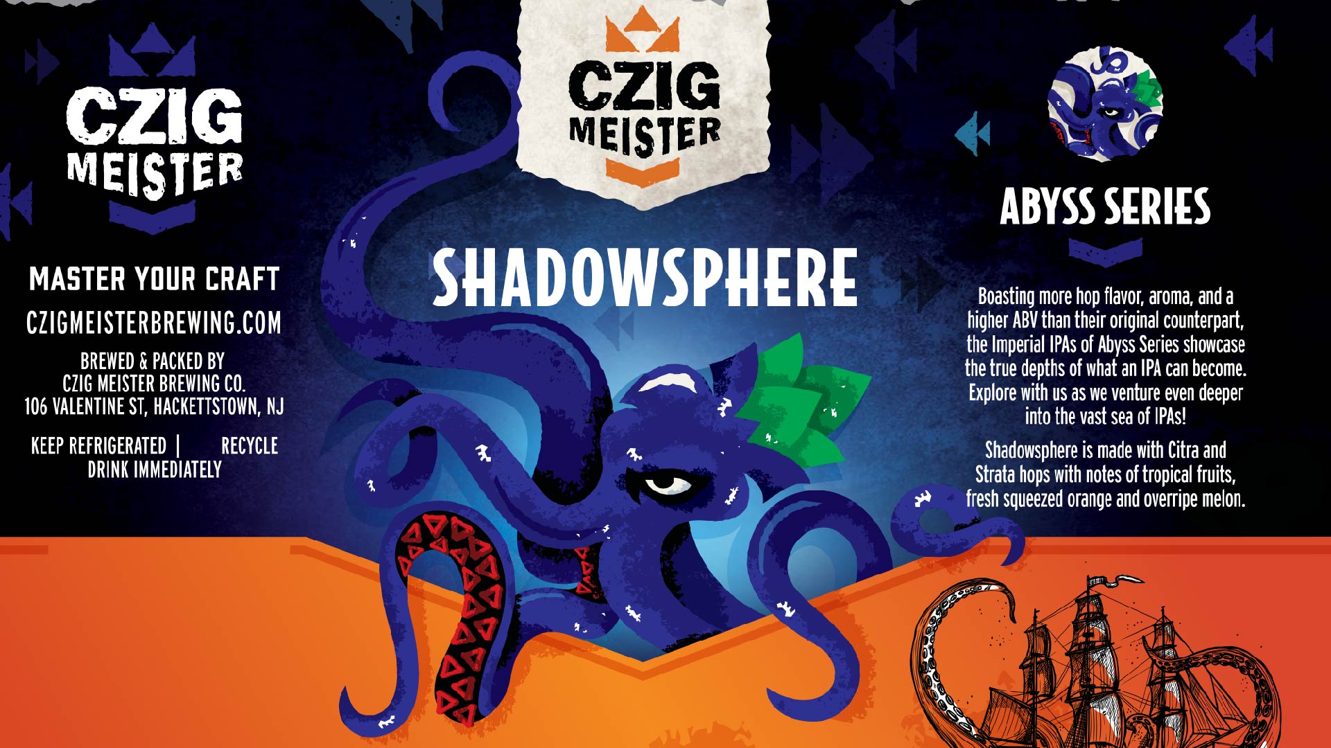 Label for Shadow-Sphere from Czig Meister Brewing Company