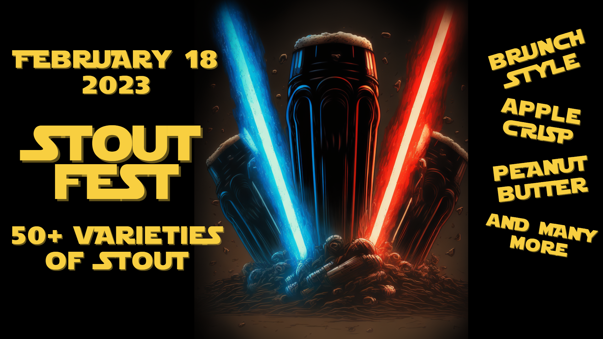 Stoutfest at Czig Meister Brewing Company on Feb 18, 2023 featuring over 50 varieties of stout