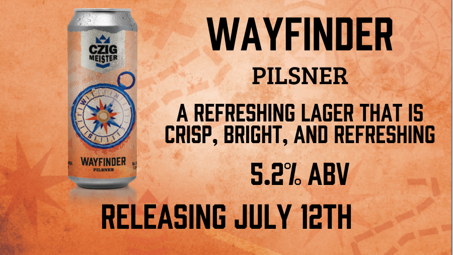 Wayfinder Pilsner from Czig Meister Brewing Company releasing on July 12th