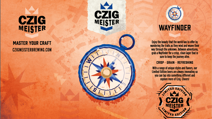 Wayfinder Pilsner from Czig Meister Brewing Company releasing March 31st