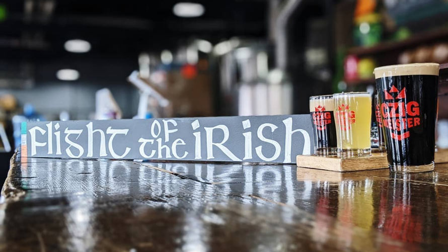 Irish beer flight at Czig Meister